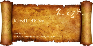 Kurdi Éva névjegykártya